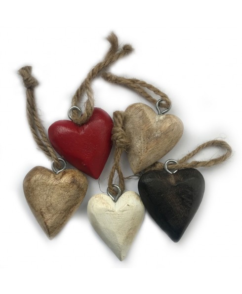 houten hart hanger