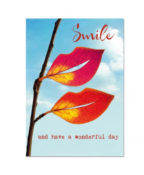 Postkaart; Smile and have a wonderful day