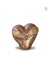 Mini urn hart met vleugels