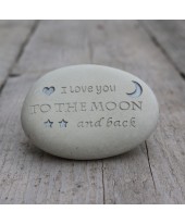 Love you moon gravure steen