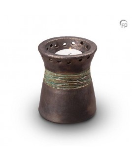 Kaarsenhouder urn metallic
