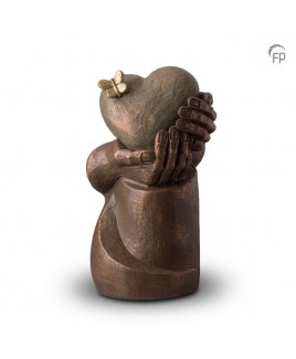 Hartepijn op zuil brons urn