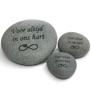 Voor altijd tekststeen