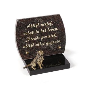 Tekstplaat met bronsje