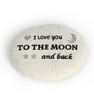 Love you moon gravure steen