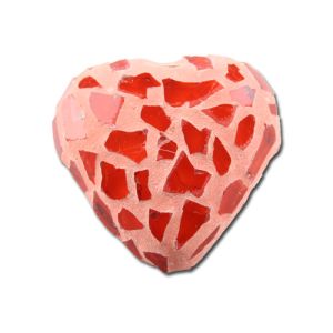 Mozaiek hart, oranje