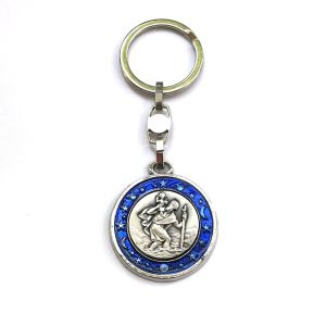 Sleutelhanger Christoffel blauw