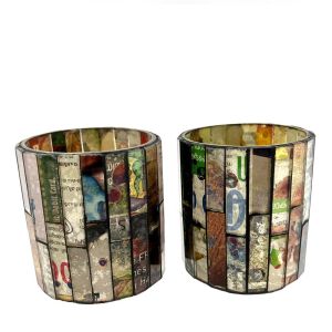 Windlicht mozaïek glas