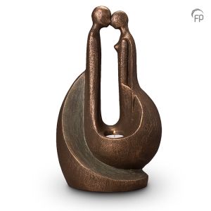 Verbonden brons urn