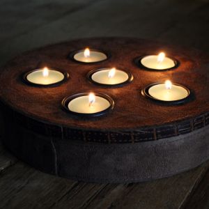 Box met waxinelichten