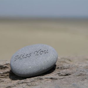 Miss you tekststeen